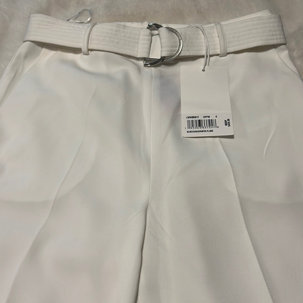 FRAME slim white dress pants